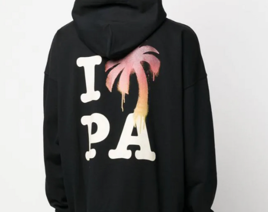 I Love Palm Angels Hoodie Black