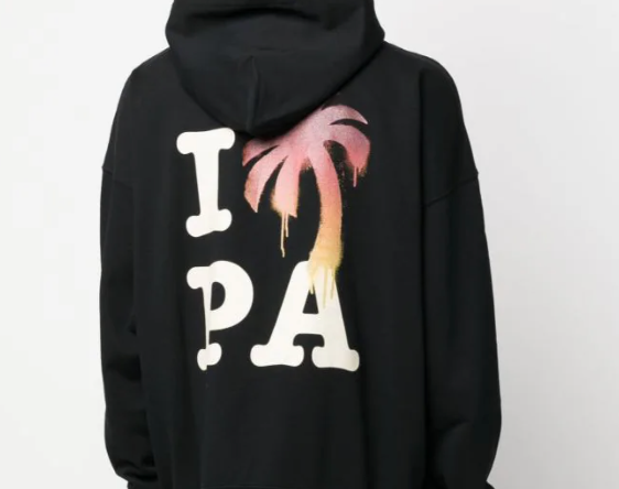 I Love Palm Angels Hoodie Black