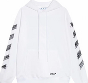 Off White Scribble Diag Boxy Hoodie White