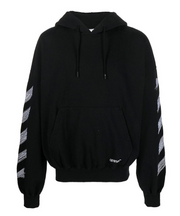 Off White Scribble Diag Boxy Hoodie Black