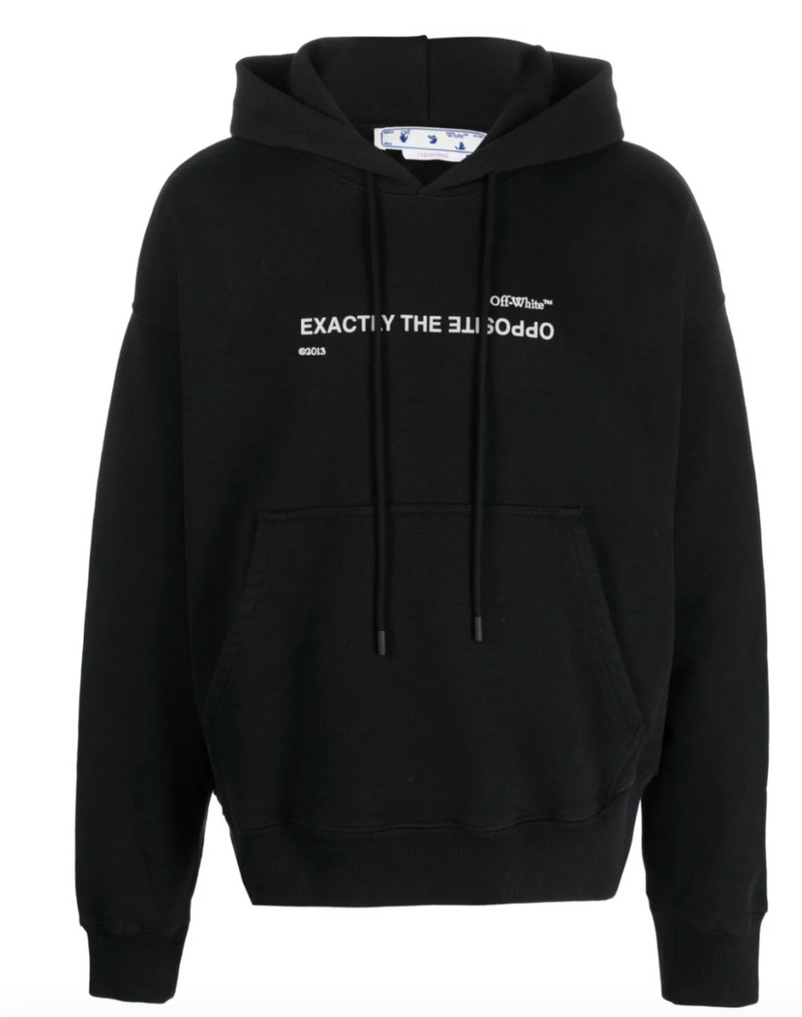 Off White Exactly The Opposite Skate Hoodie Black
