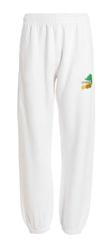 Off White Brush Arrow Slim Sweatpants White