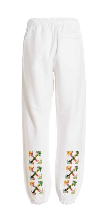 Off White Brush Arrow Slim Sweatpants White