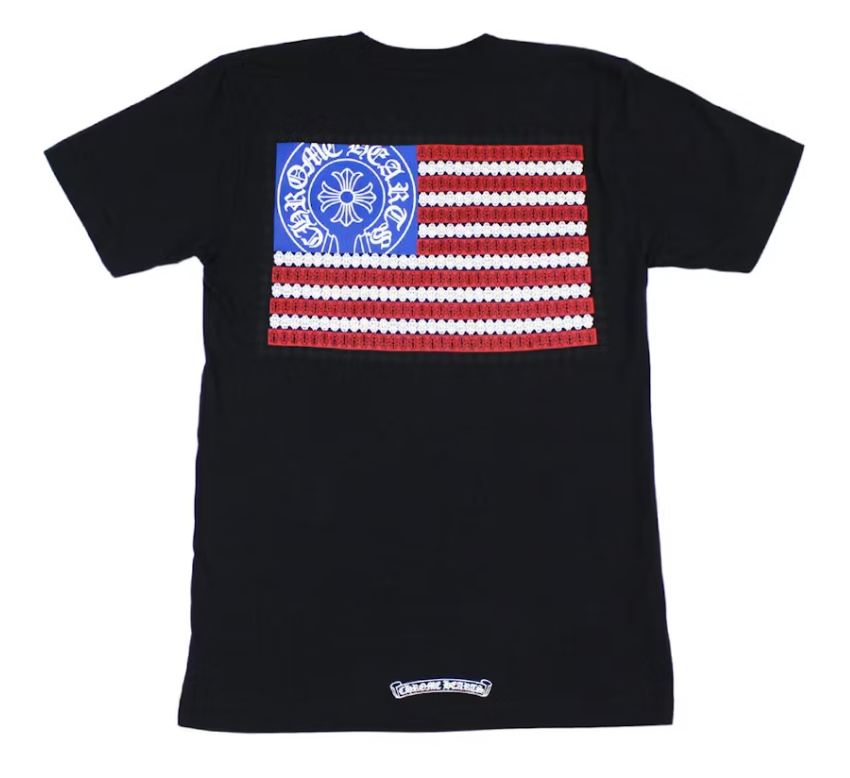 Chrome Hearts American Flag Dagger T-shirt Black