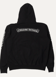 Chrome Hearts Scroll Logo Hoodie Black