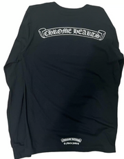 Chrome Hearts Scroll Logo Fuck You Long Sleeve Tee Black
