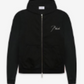 Rhude Zip Up Embroidered Logo Hoodie Vintage Black