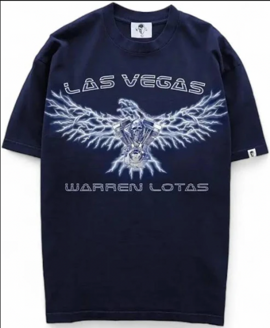 NEW Warren Lotas 'Lightning Eagle' Navy T-Shirt SM