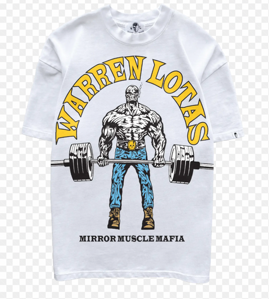 NEW Warren Lotas 'MMM Deadlift' White T-Shirt SM