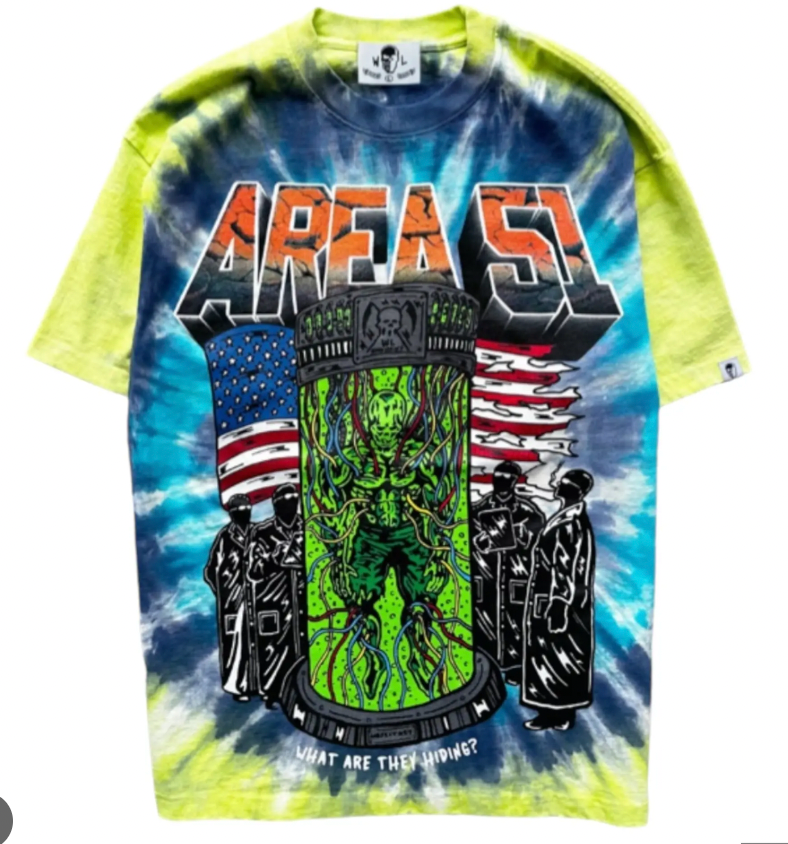 NEW Warren Lotas 'Area 51' Green Large Graphic T-Shirt SM