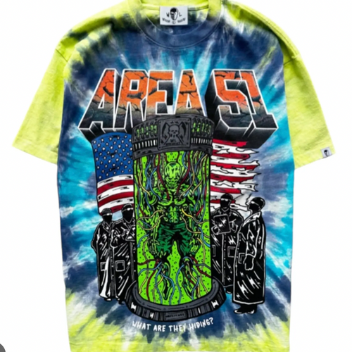 NEW Warren Lotas 'Area 51' Green Large Graphic T-Shirt SM