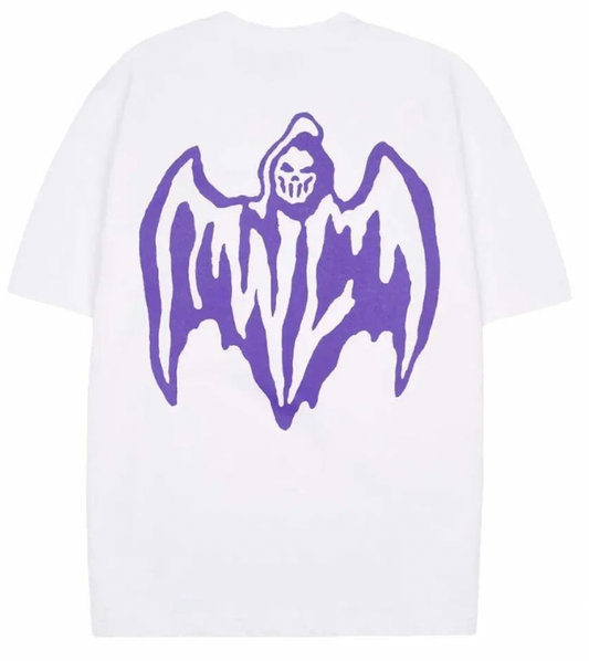 NEW Warren Lotas 'Purple Bat Logo' White T-Shirt MD