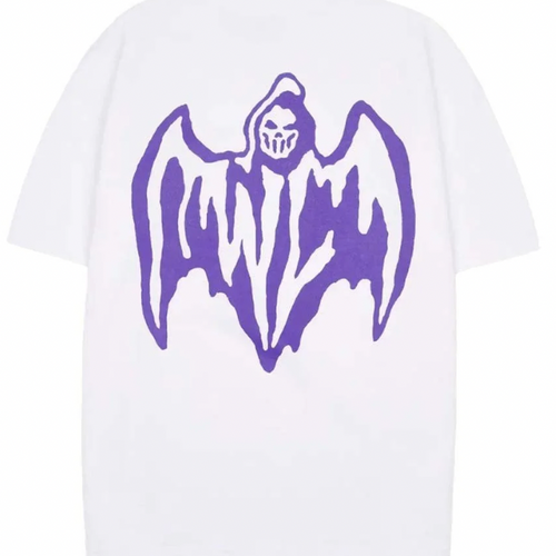 NEW Warren Lotas 'Purple Bat Logo' White T-Shirt MD