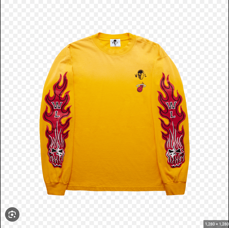 NEW Warren Lotas NBA Exclusive Miami Heat Long Sleeve Shirt XL