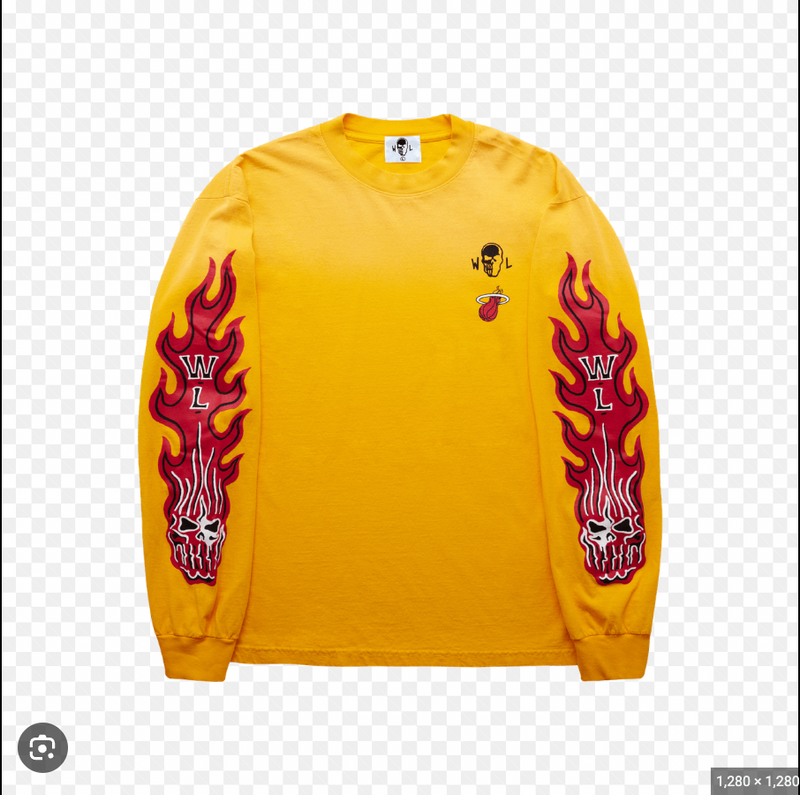 NEW Warren Lotas NBA Exclusive Miami Heat Long Sleeve Shirt XL