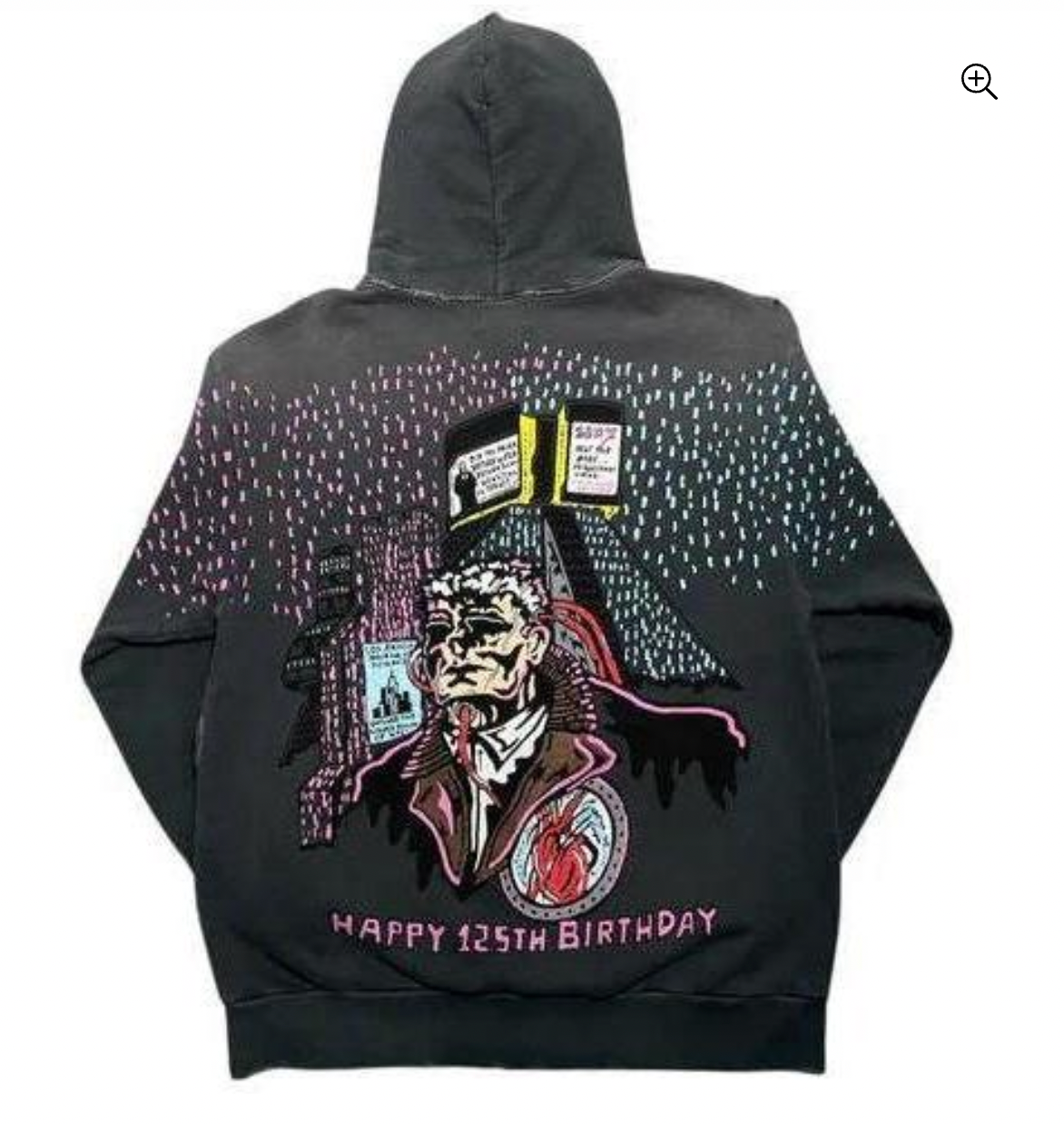 NEW Warren Lotas Limited Edition 'Happy 125th Birthday' Pullover Hoodie Black MD