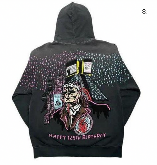 NEW Warren Lotas Limited Edition 'Happy 125th Birthday' Pullover Hoodie Black MD