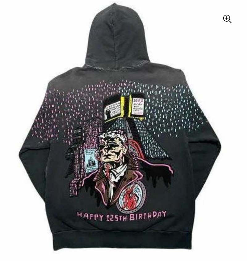 NEW Warren Lotas Limited Edition 'Happy 125th Birthday' Pullover Hoodie Black SM