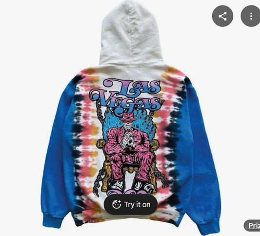 NEW Warren Lotas Exclusive 'Las Vegas Don Retro' Tie Dye Hoodie MD
