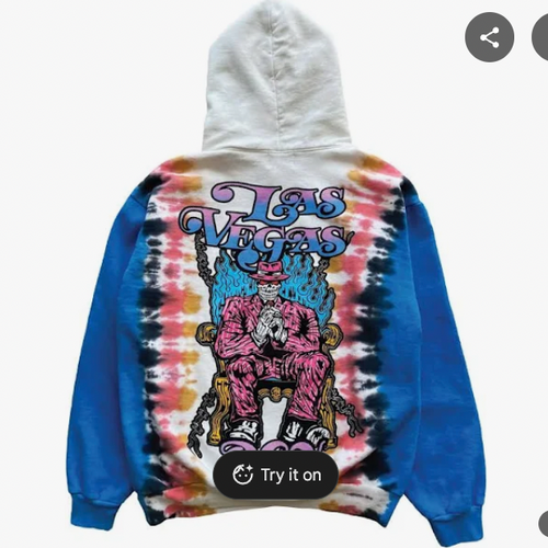 NEW Warren Lotas Exclusive 'Las Vegas Don Retro' Tie Dye Hoodie MD