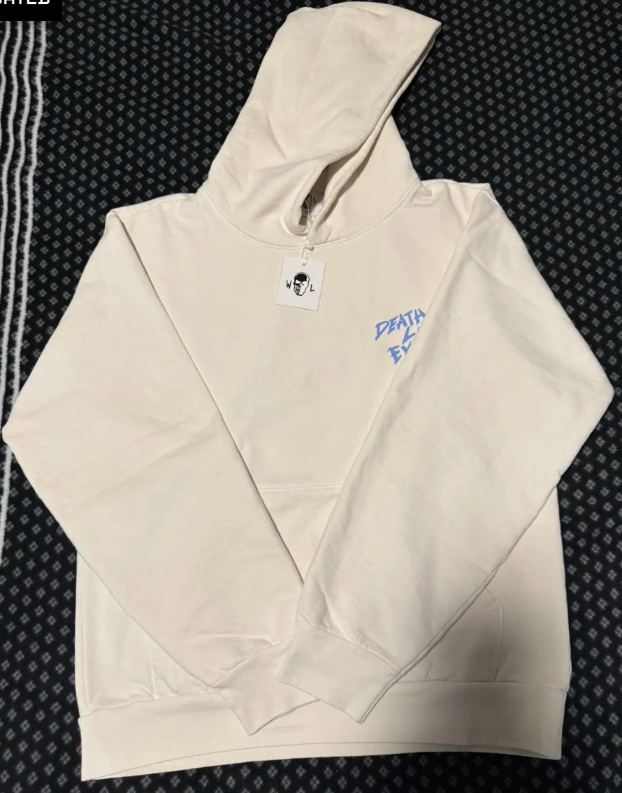 NEW Warren Lotas 'Man Who Feels Nothing' Alt Cream Pullover Hoodie SM