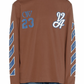 Off-White Exclusive Varsity Skate 23 Logo Brown Longsleeve Shirt MD