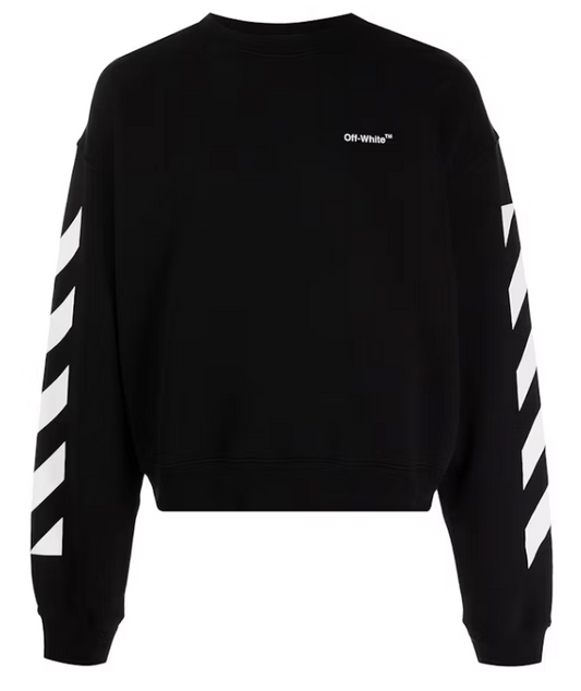 OFF-WHITE Diagonal 'Helvetica' Oversized Crewneck Sweater MD