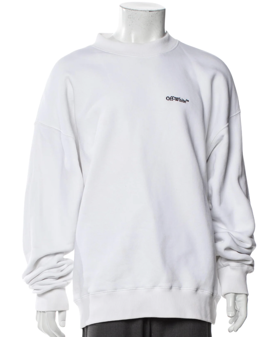 Off-White 'For All' Slim Crewneck White & Black SM
