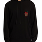Off-White Made In Italy Apple Knit Logo Pullover Hoodie Black MD