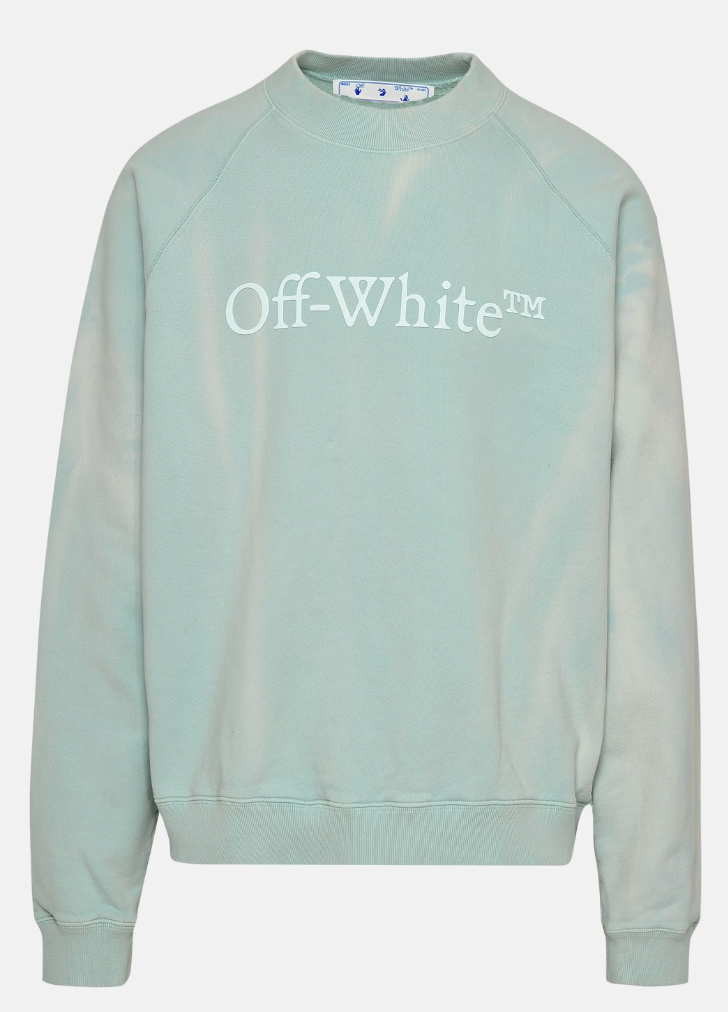 OFF-WHITE Laundry Raglan Skate Crewneck 'Baby Blue' XL