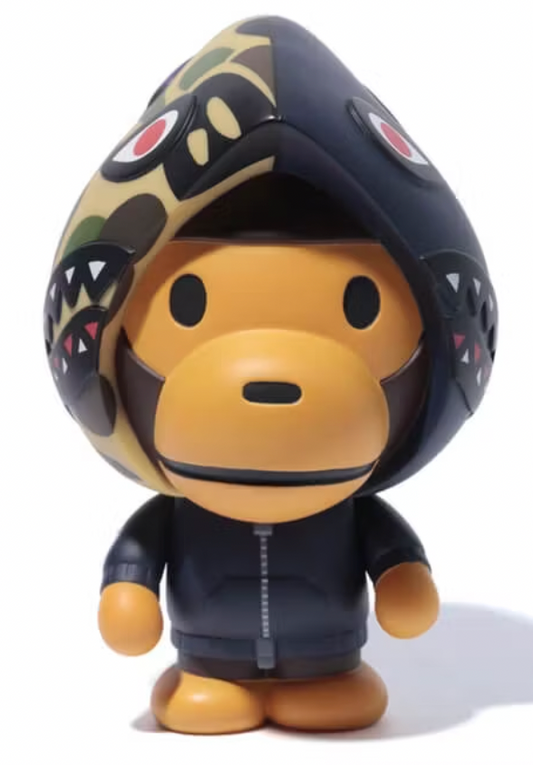 BAPE Shark Hoodie Baby Milo Limited Figure in Navy Blue