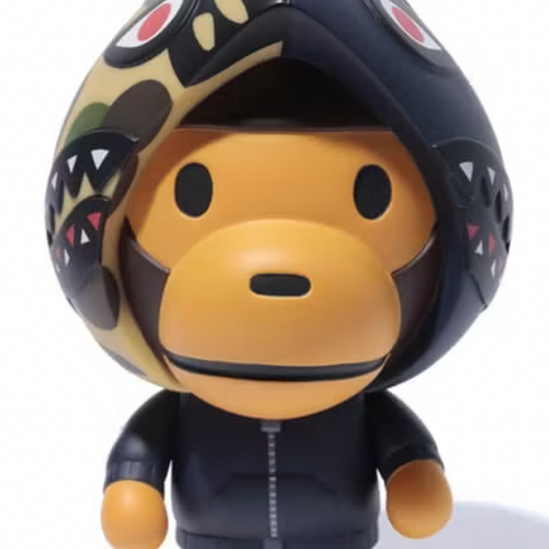 BAPE Shark Hoodie Baby Milo Limited Figure in Navy Blue
