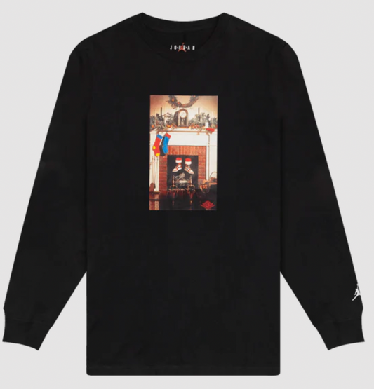 Brand New Air Jordan Mens Jumpman Chimney Long Sleeve Shirt Black LG