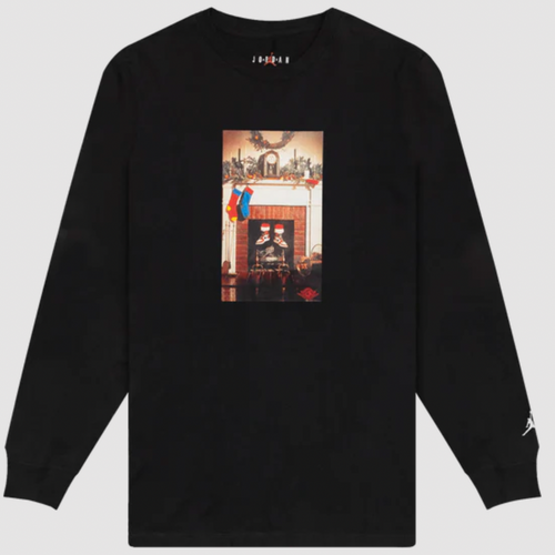 Brand New Air Jordan Mens Jumpman Chimney Long Sleeve Shirt Black SM