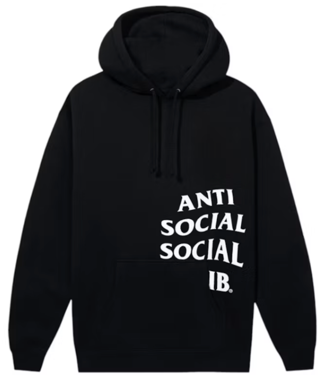 Anti Social Social Club Cut Off Logo Black Hoodie MD