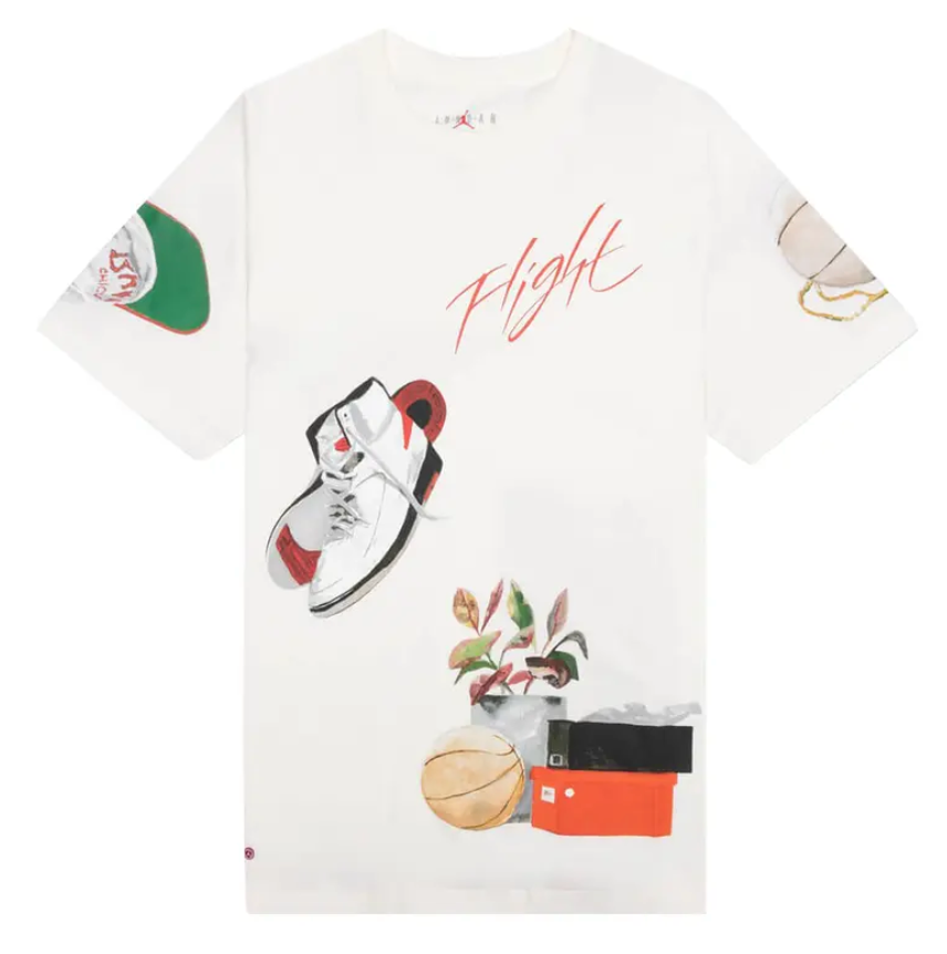 Brand New Air Jordan Artist Series By Jacob Rochester S/S T-Shirt White XS