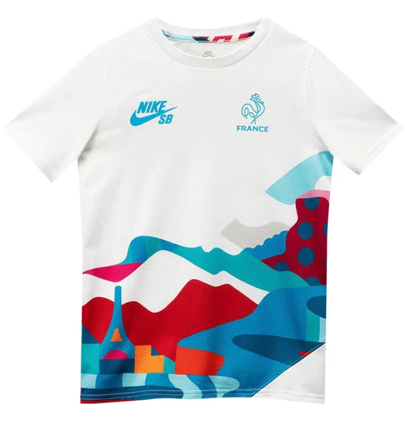 Nike SB x Parra France Federation Kit Crew Jersey 'White/Neptune Blue' XXS