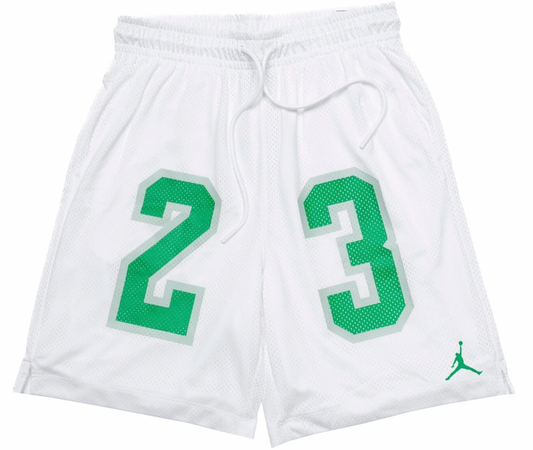 Brand New Air Jordan Essentials Graphic Mesh Shorts 23 'White Green' XS