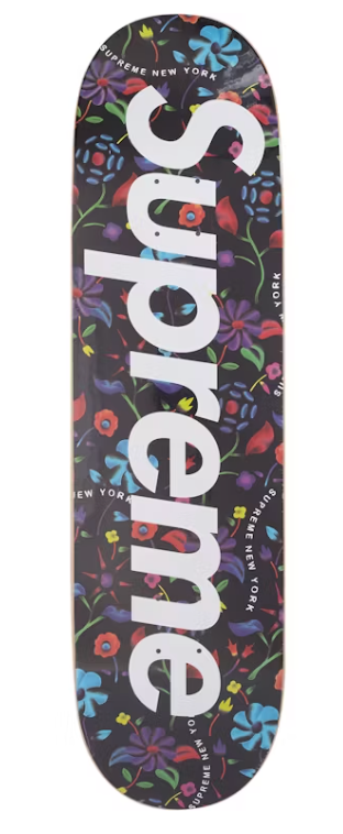 Supreme Airbrushed Floral Skateboard Deck Exclusive SS 19 Edition Black