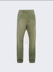 Rhude Men's Sundry Olive Heavyweight Embroidered Logo Sweatpants LG MSRP: $765.00