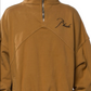 RHUDE Authentic Men's Sundry Camel Heavyweight Embroidered Quarter Zip Sweatshirt XL - MSRP: $750