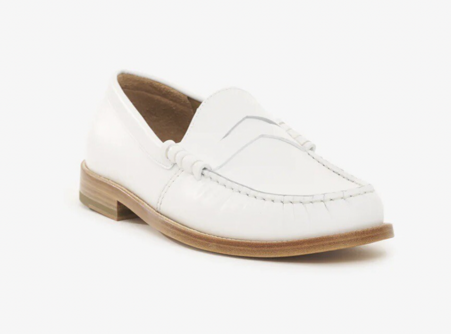 RHUDE Authentic Men's Slip On White Leather Penny Loafer Size 7M MSRP $595