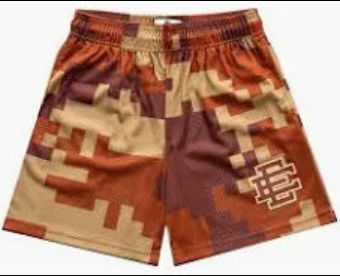 Eric Emanuel Men's EE Basic Brown Digi-Camo Shorts XL