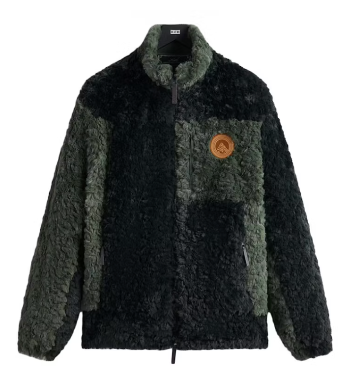 Kith Pinehurst Shaggy Sherpa Full Zip Stadium Green Size Small Mens Jacket BRAND NEW