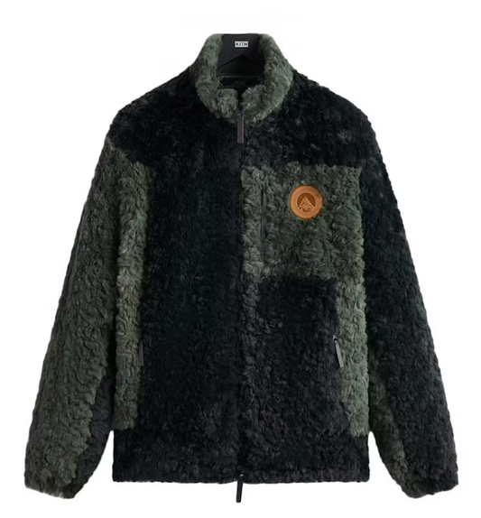 Kith Pinehurst Shaggy Sherpa Full Zip Stadium Green Size Small Mens Jacket BRAND NEW