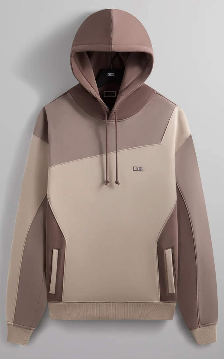 KITH Men's Colorblocked Pullover Hoodie - Poise Brown - SM BRAND NEW