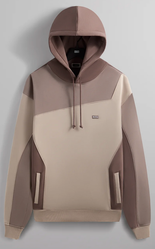 KITH Men's Colorblocked Pullover Hoodie - Poise Brown - SM BRAND NEW
