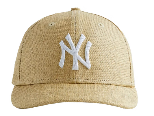 Kith Raffia Yankees 59Fifty Low Profile Sandrift Size 7 1/2 BRAND NEW