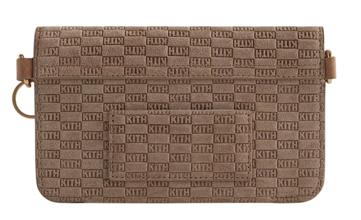 Kith Monogram Suede Double Crossbody Pouch Loft BRAND NEW