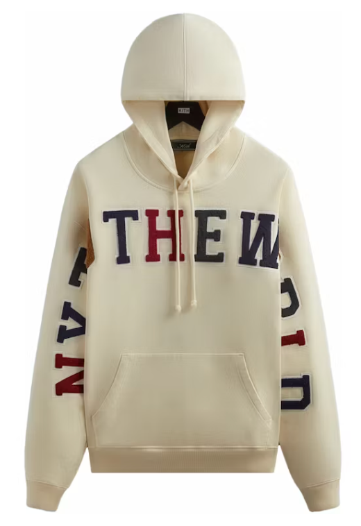 KITH Men's Nelson Pullover Hoodie 'NY To The World' - Off White - SM BRAND NEW